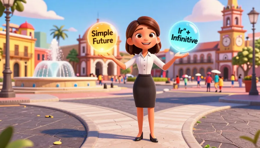 Mastering Future Endings Spanish: Simple Future vs. 'Ir' + Infinitive - visual 1