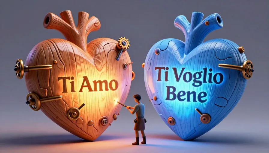 Understanding the Love in Italian Word: Ti Amo vs. Ti Voglio Bene - visual 1