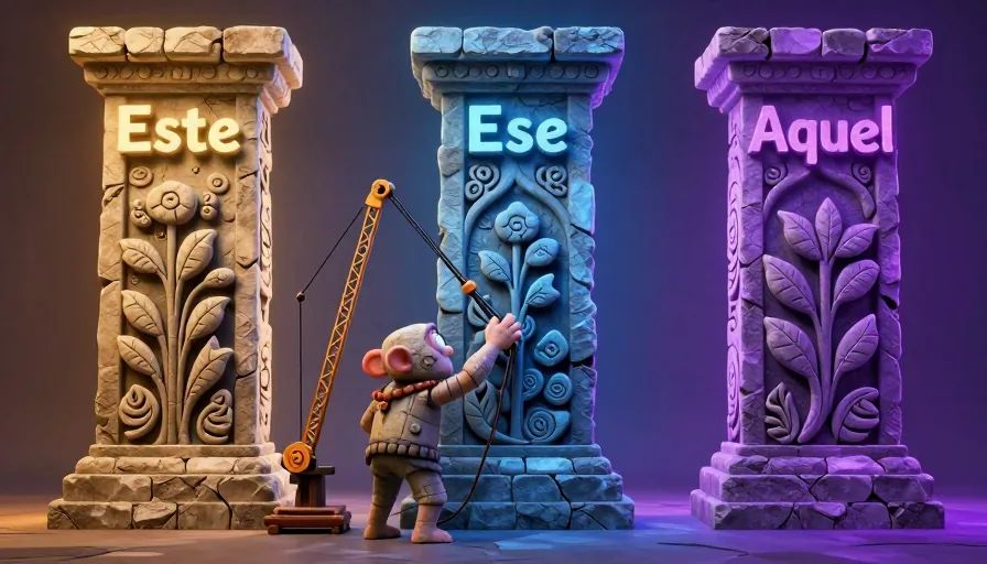 Mastering Demonstrative Spanish Adjectives: Este, Ese, Aquel - visual 1